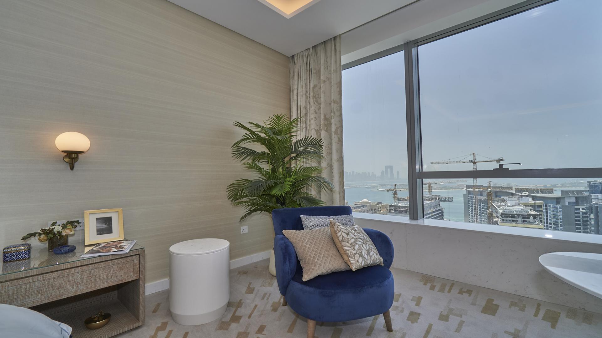 Fully furnished studio in Palm Tower, Palm Jumeirah with large window and elegant decor