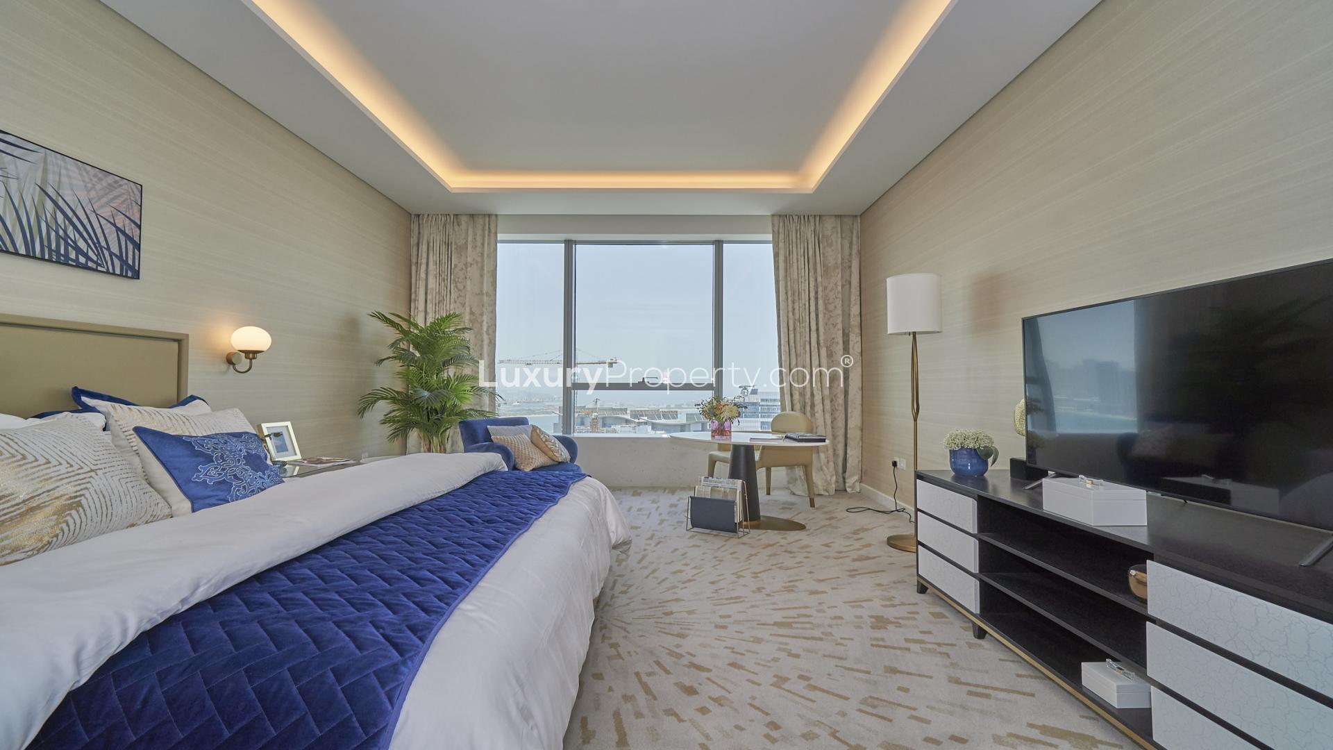 Boutique studio interior with ocean view, Palm Tower, Palm Jumeirah apartment for rent
