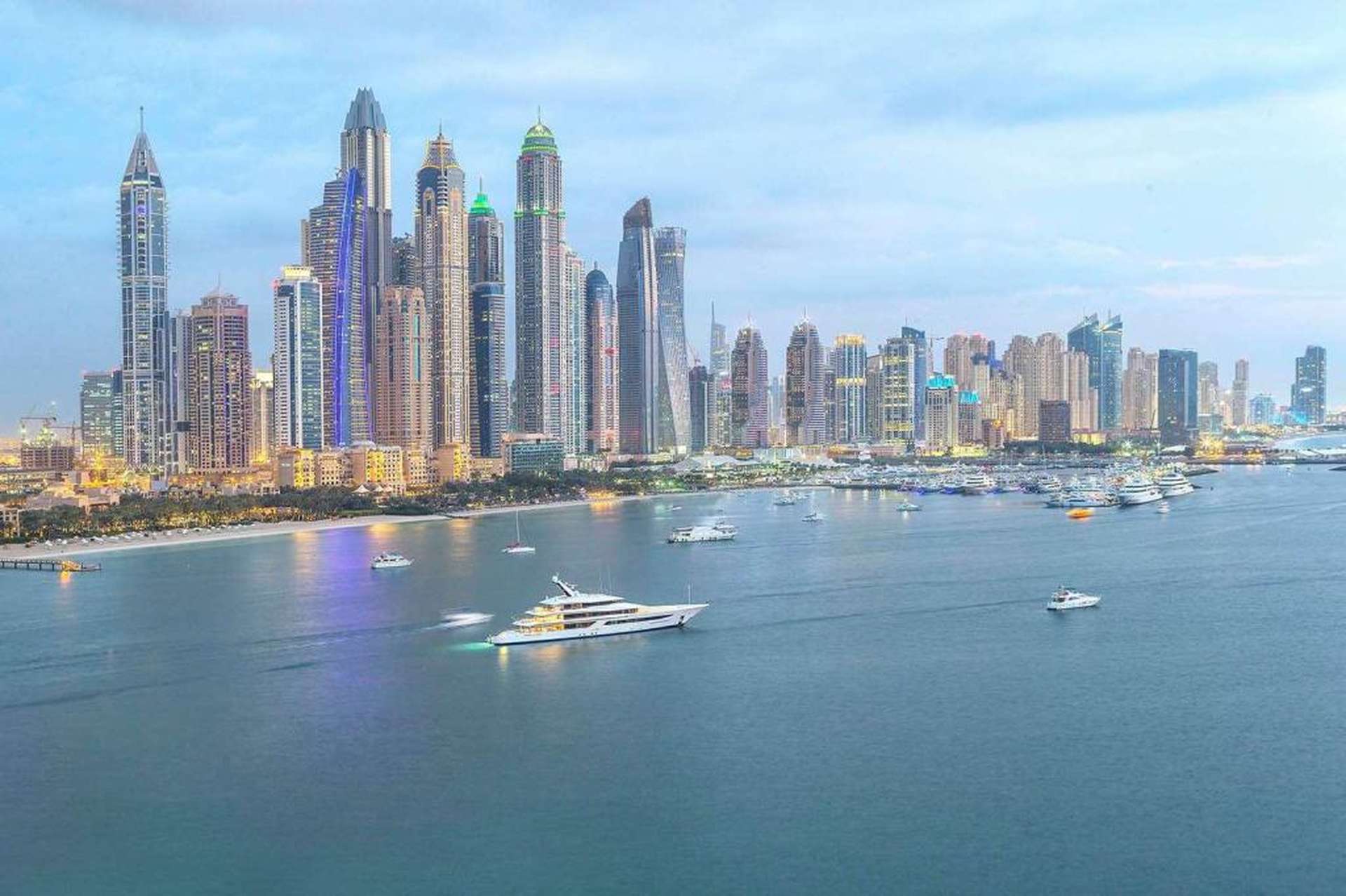 Stunning studio apartment interior with sea view at Five Palm Jumeirah for sale