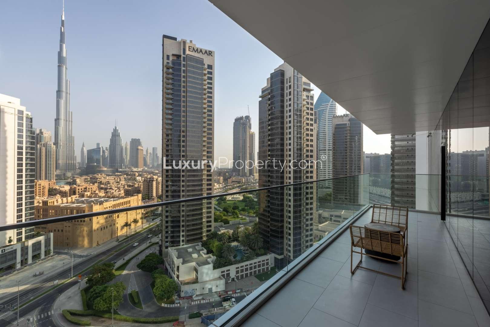 Contemporary studio apartment with modern interior, near Dubai Canal in Marquise Square Tower