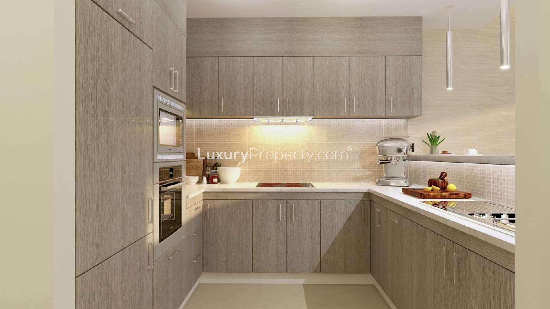 Marina-facing view from luxury studio apartment in Seven Palm, Palm Jumeirah