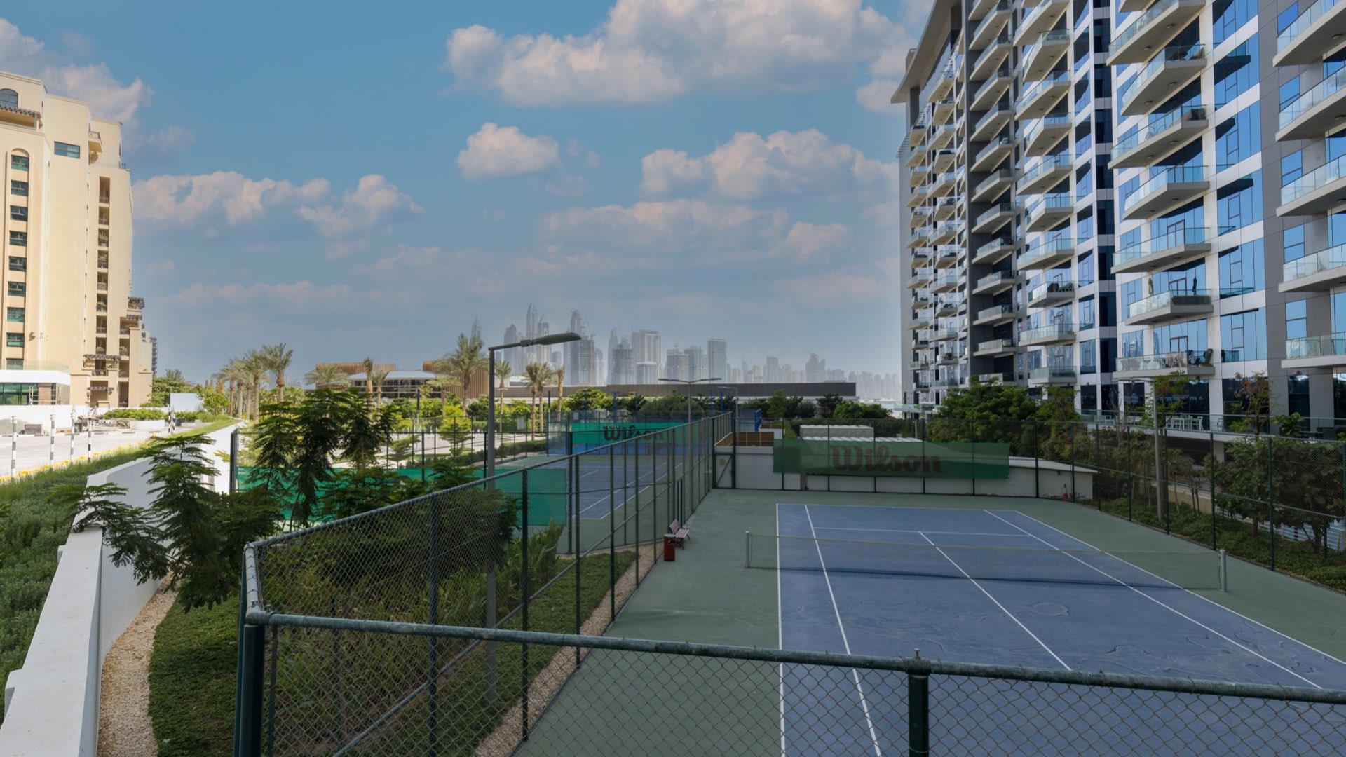 Furnished studio kitchen with modern appliances at Seven Palm, Palm Jumeirah for sale