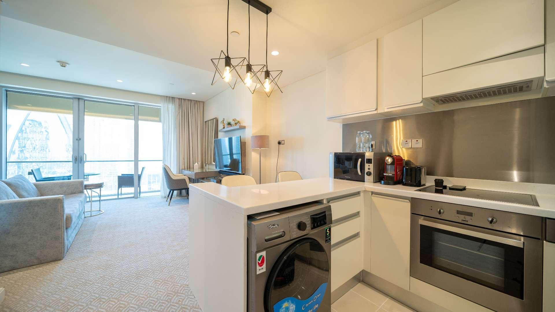 Aerial view of Downtown Dubai skyline from The Address Dubai Mall luxury studio apartment