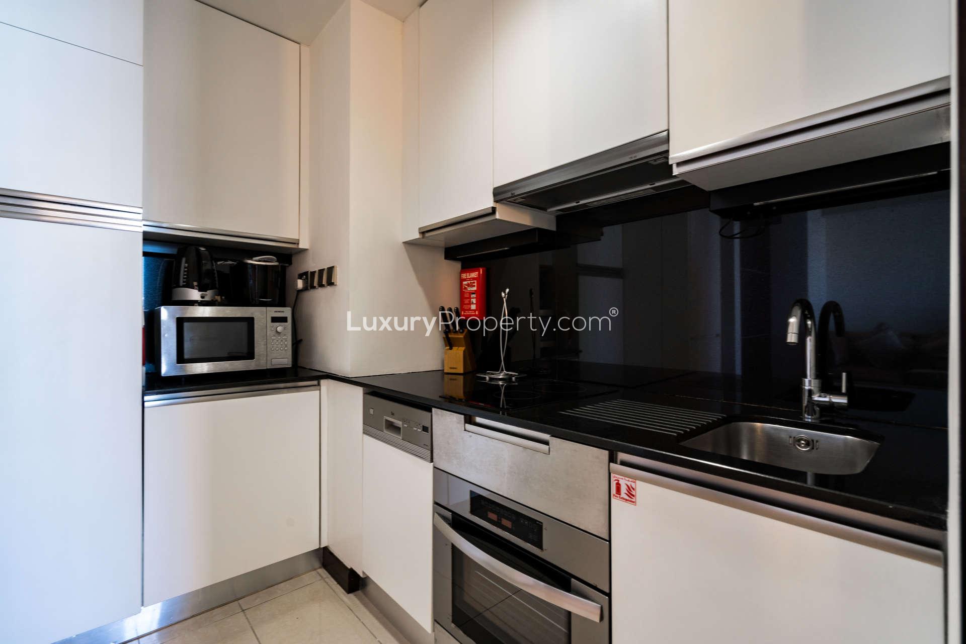 Aerial view of Dubai Marina skyline near The Address Dubai Marina apartment for sale