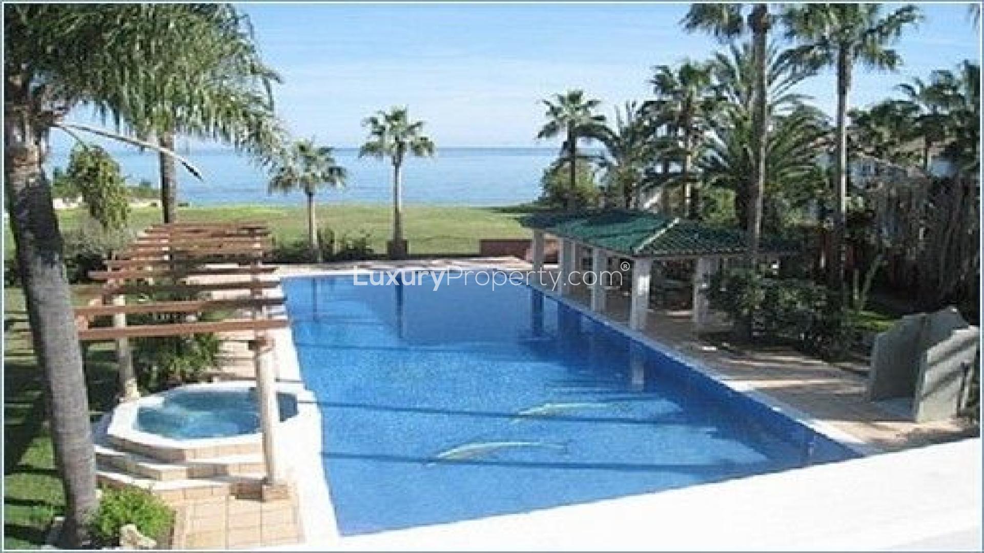 Luxurious villa poolside with ocean view in Estepona, Málaga, Spain