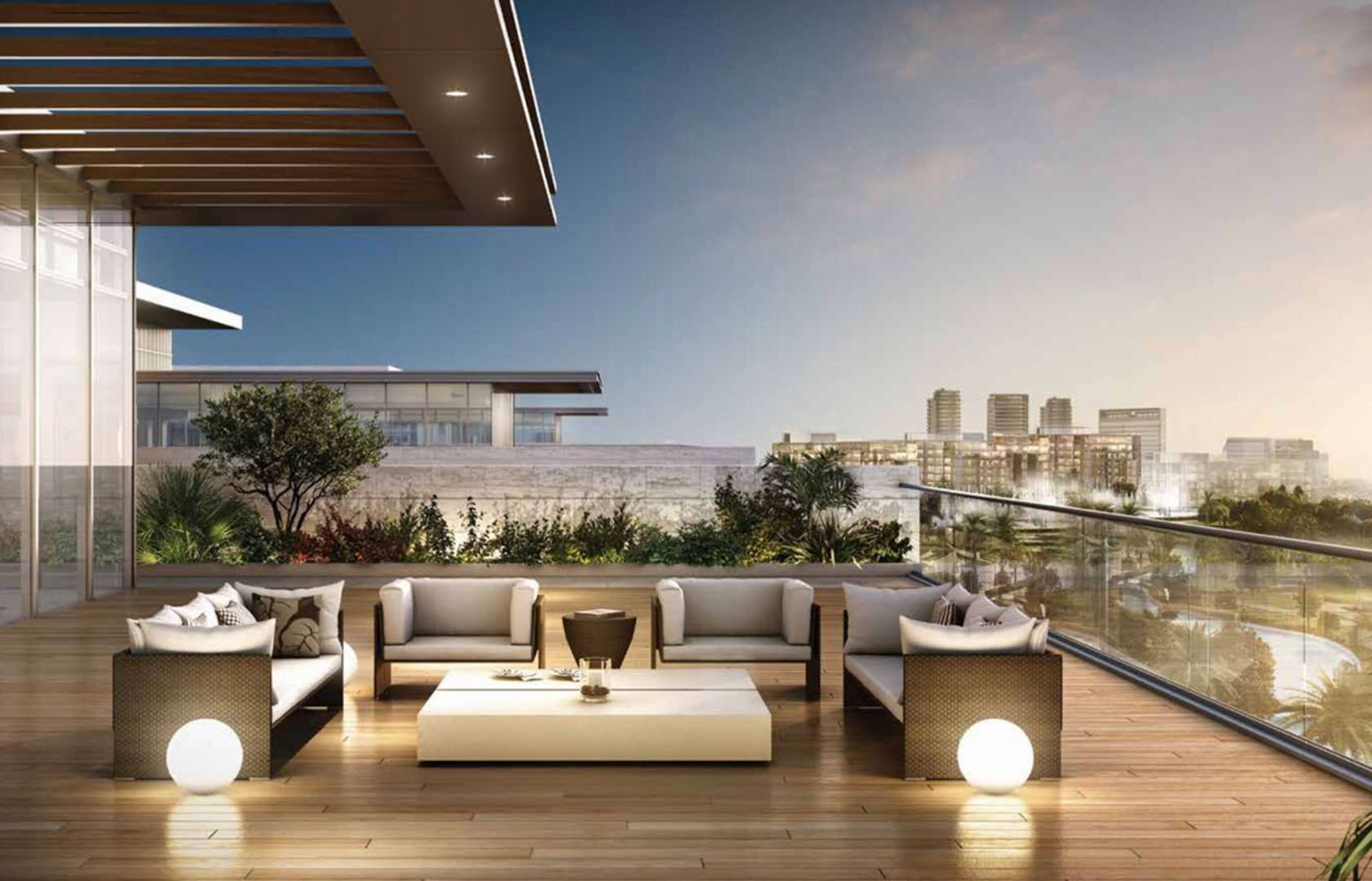 Exterior view of Acacia Park Heights, luxury apartments in Dubai Hills Estate for sale