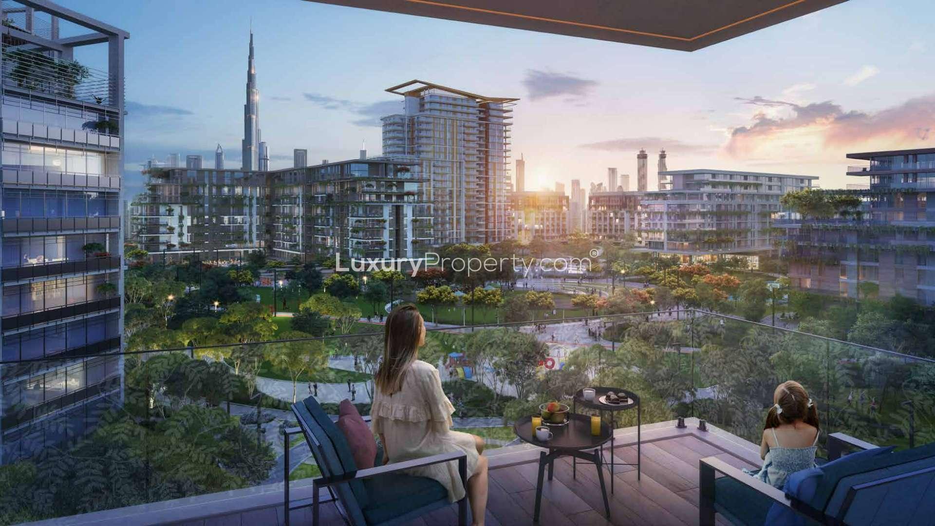 Modern Myrtle Apartments exterior in Central Park, City Walk, available for sale