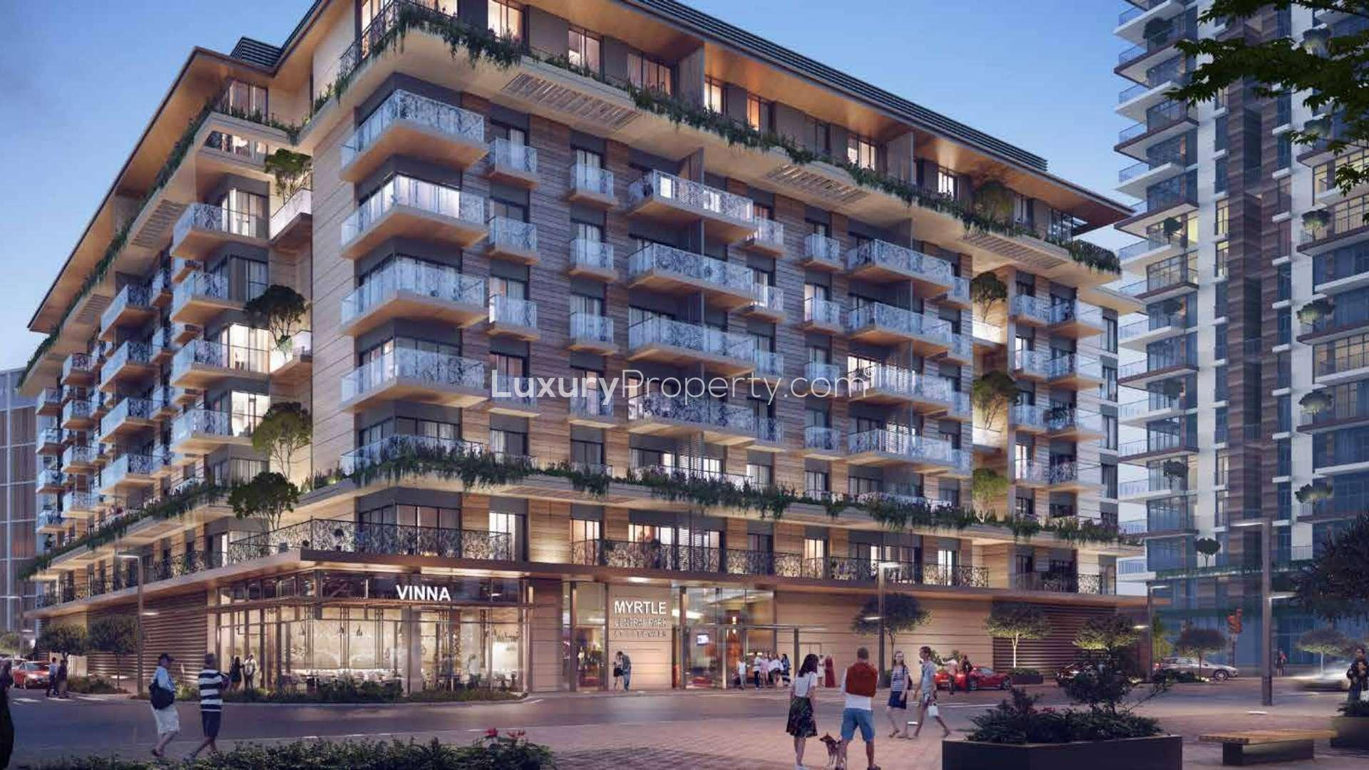 Studio apartment exterior at Myrtle Apartments, Central Park, City Walk, for sale