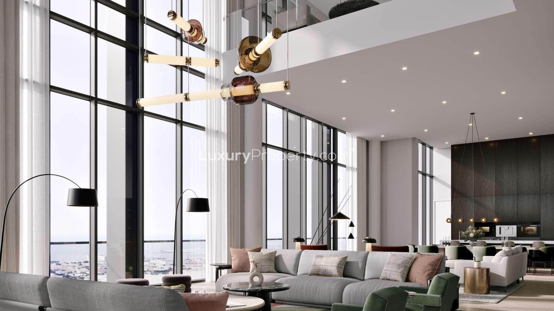 Luxurious studio apartment interior at Central Park Castleton, City Walk, with modern furnishings