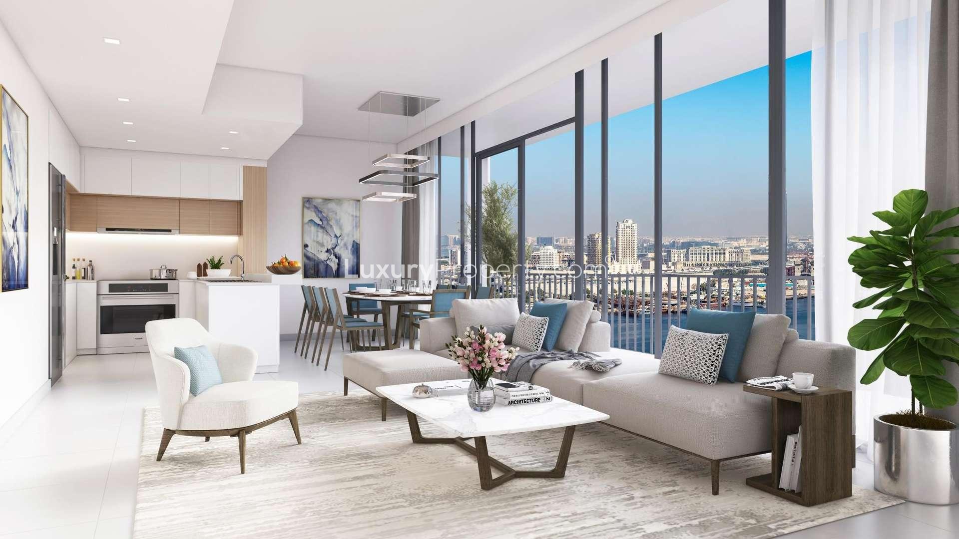 Luxury studio apartments at Creek Edge, Dubai Creek Harbour with stunning skyline views