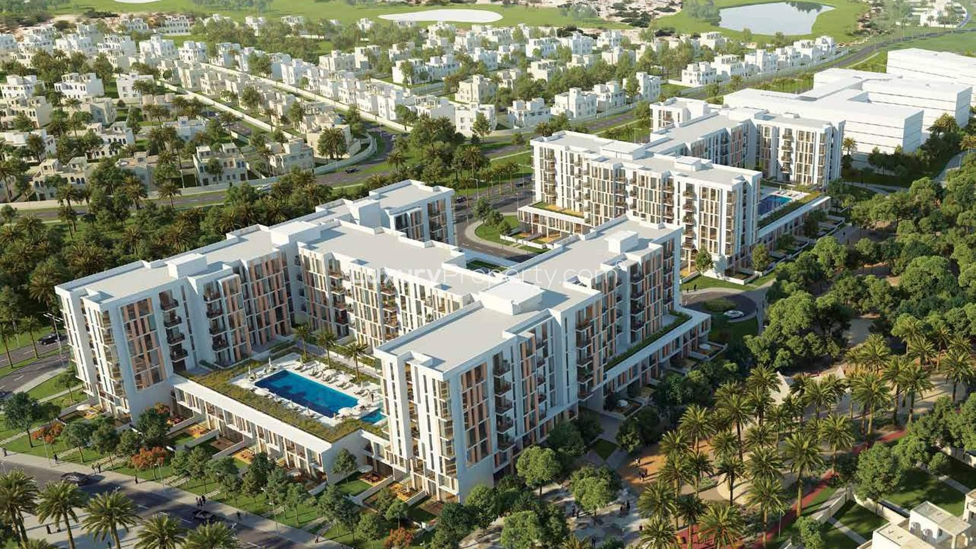 Modern kitchen in Mudon Views luxury studio apartment, Dubai Properties, for sale