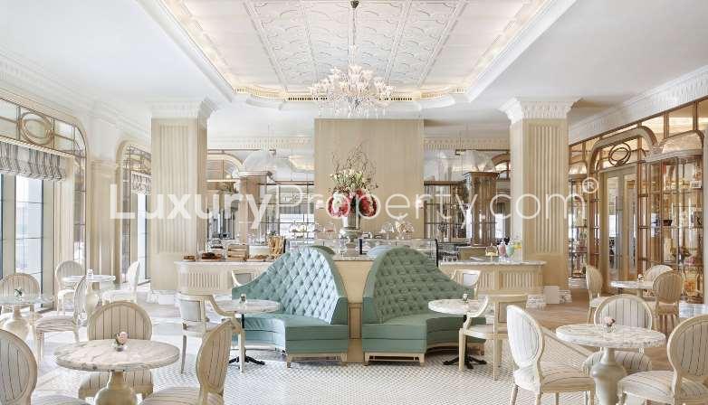 Luxurious interior of Noora Tower studio apartment in Al Habtoor City, Business Bay for sale