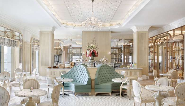 Luxurious interior of Noora Tower studio apartment in Al Habtoor City, Business Bay for sale