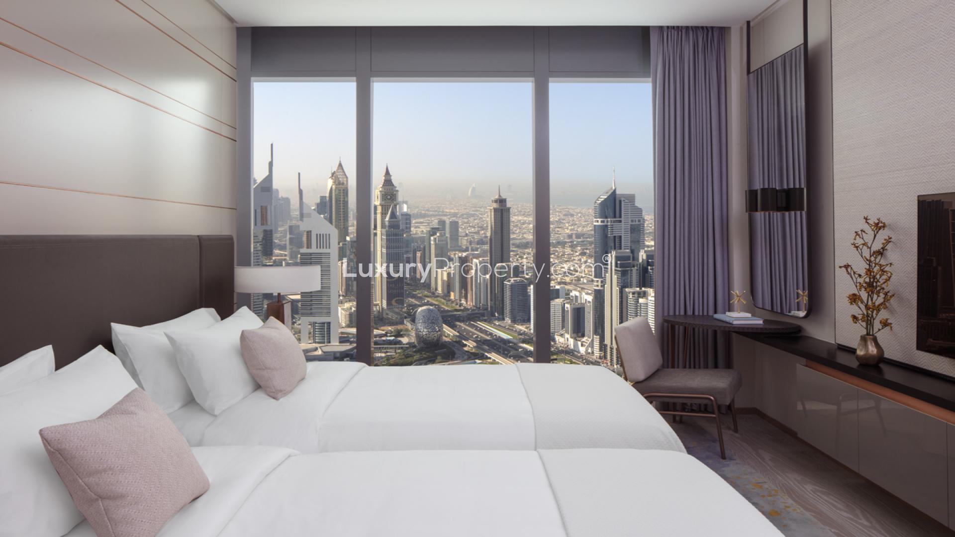 Modern kitchen in One & Only Private Homes studio apartment, One Za’abeel, for sale