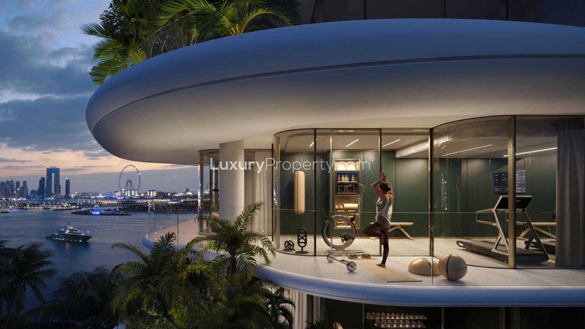 Penthouse exterior at Palm Flower, Palm Jumeirah, modern architecture, luxury residential property