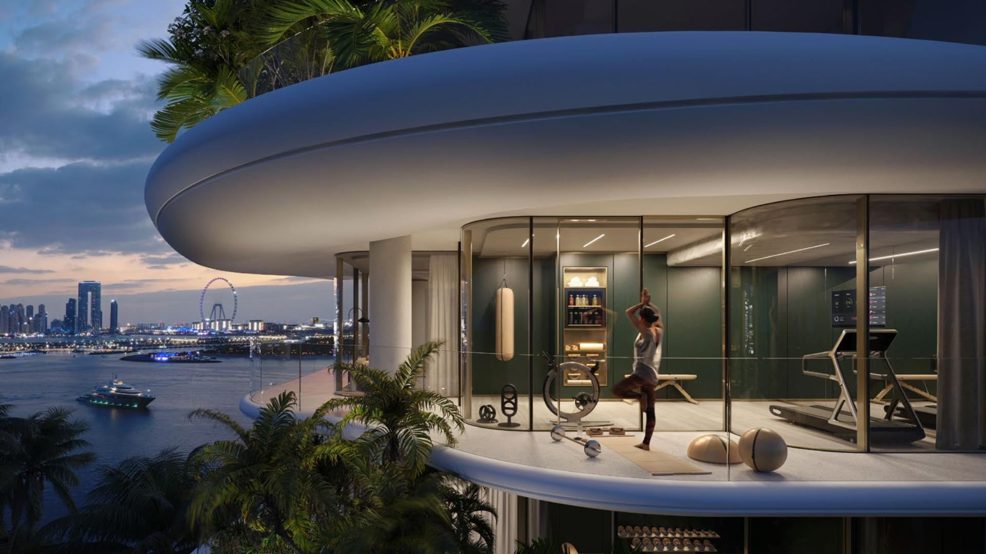 Penthouse exterior at Palm Flower, Palm Jumeirah, modern architecture, luxury residential property