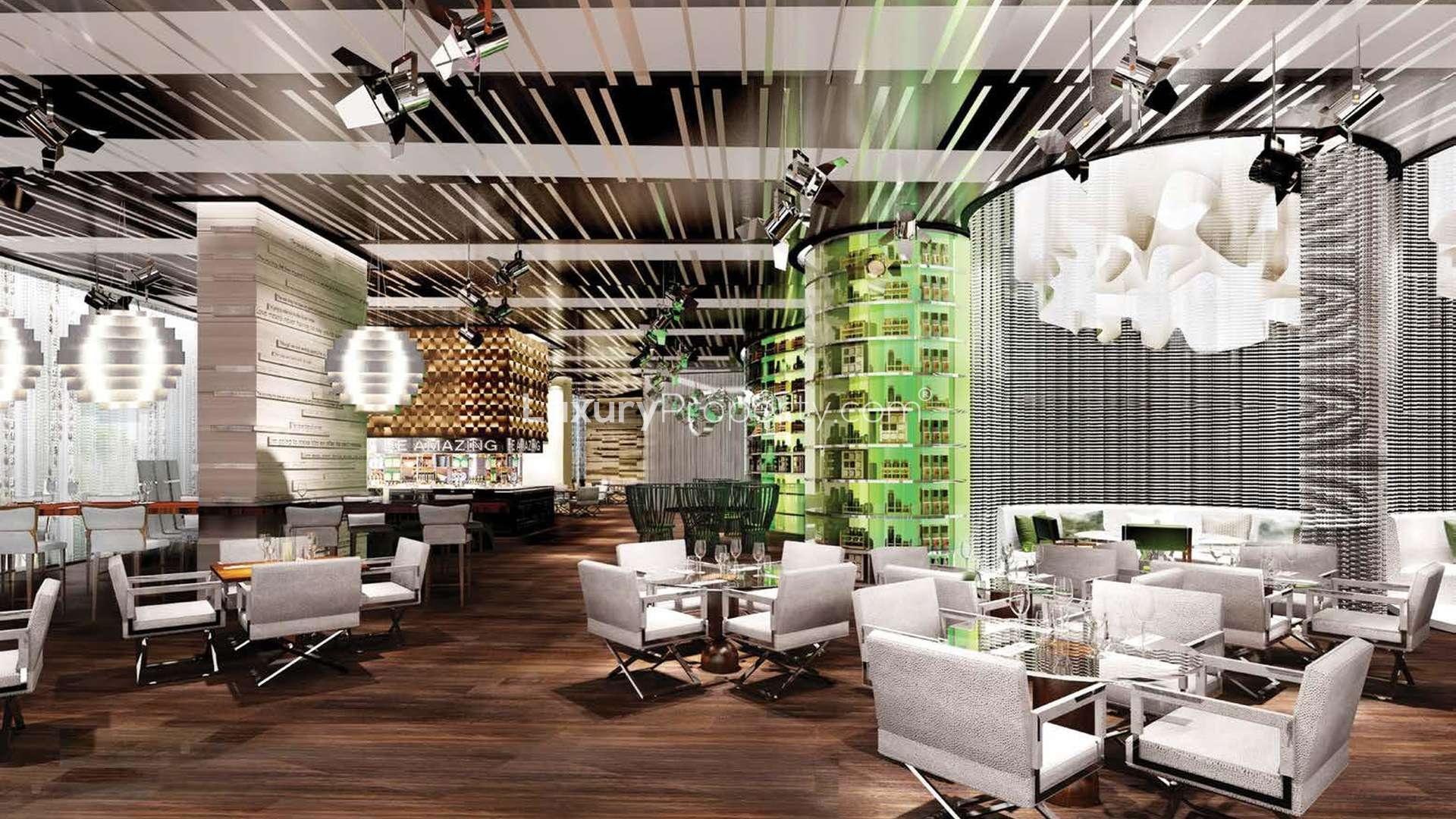 Studio apartment interior at Paramount Tower Hotel & Residences, Business Bay, modern design