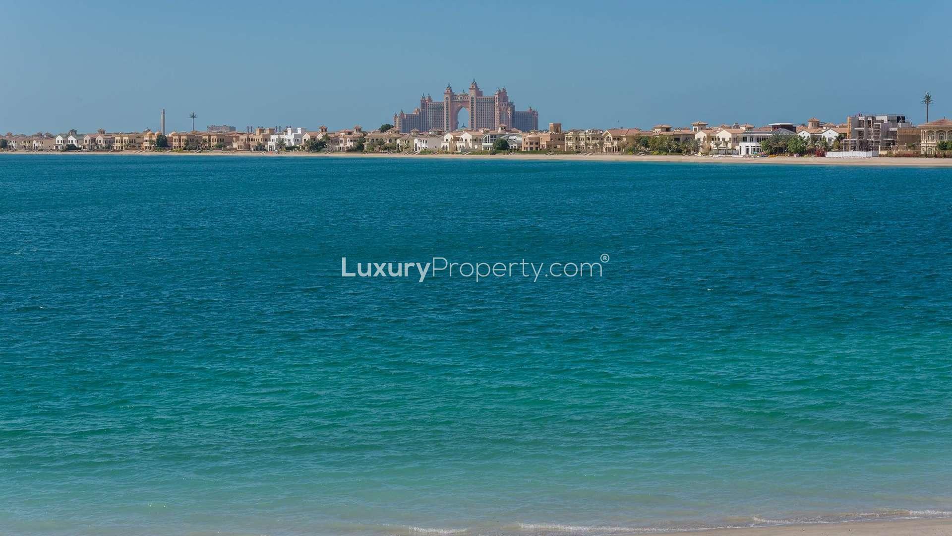 Studio apartment interior with ocean view, Royal Bay, Palm Jumeirah, for sale