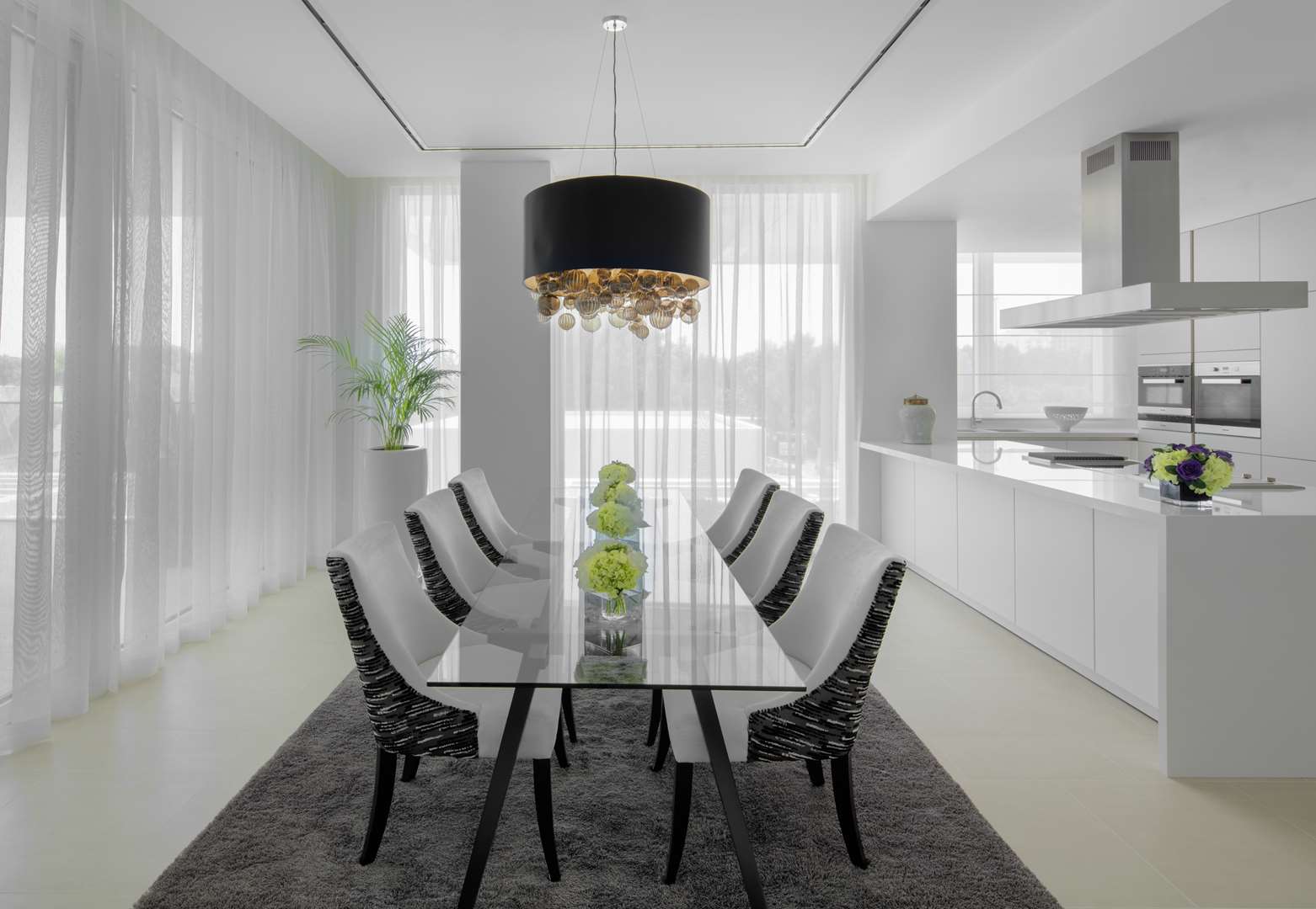 Luxurious bathroom in Seventh Heaven apartment, Al Barari Dubai, featuring modern fixtures and design