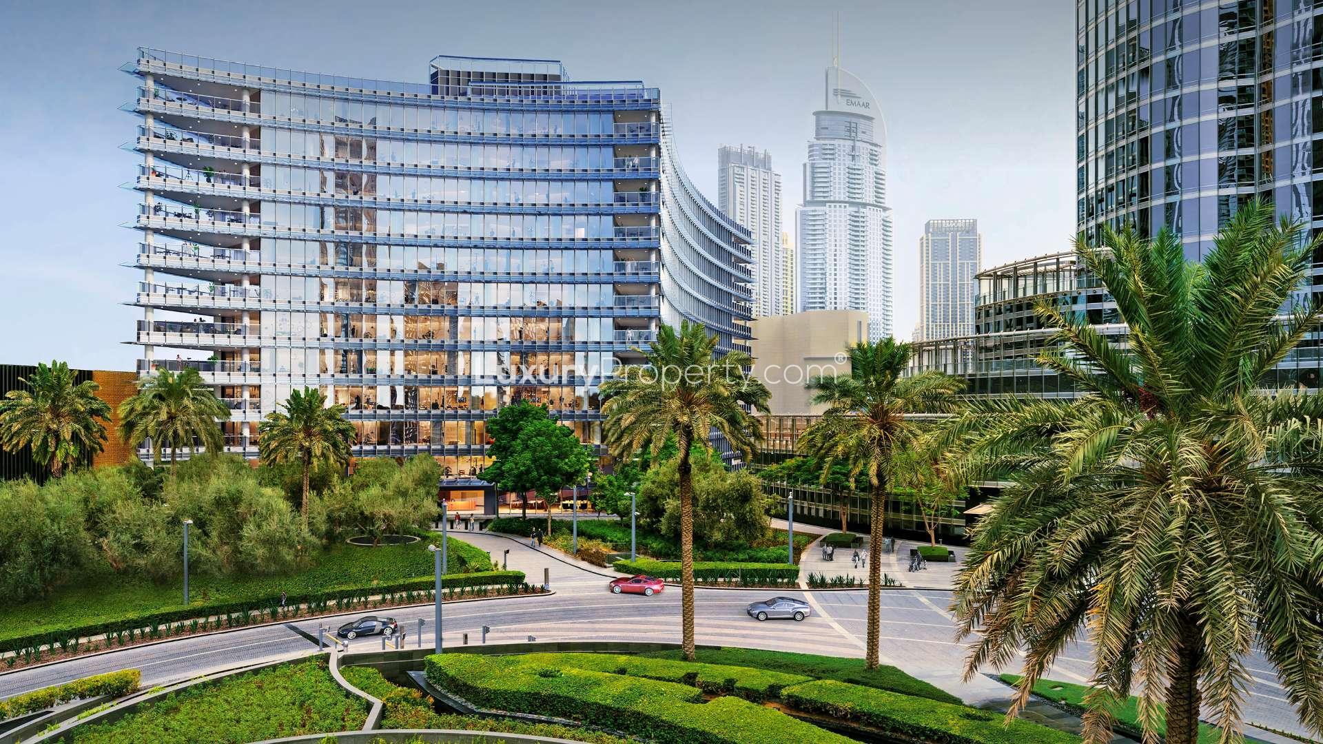 Apartment view in Burj Khalifa Area, Downtown Dubai, near luxury amenities and scenic walkways