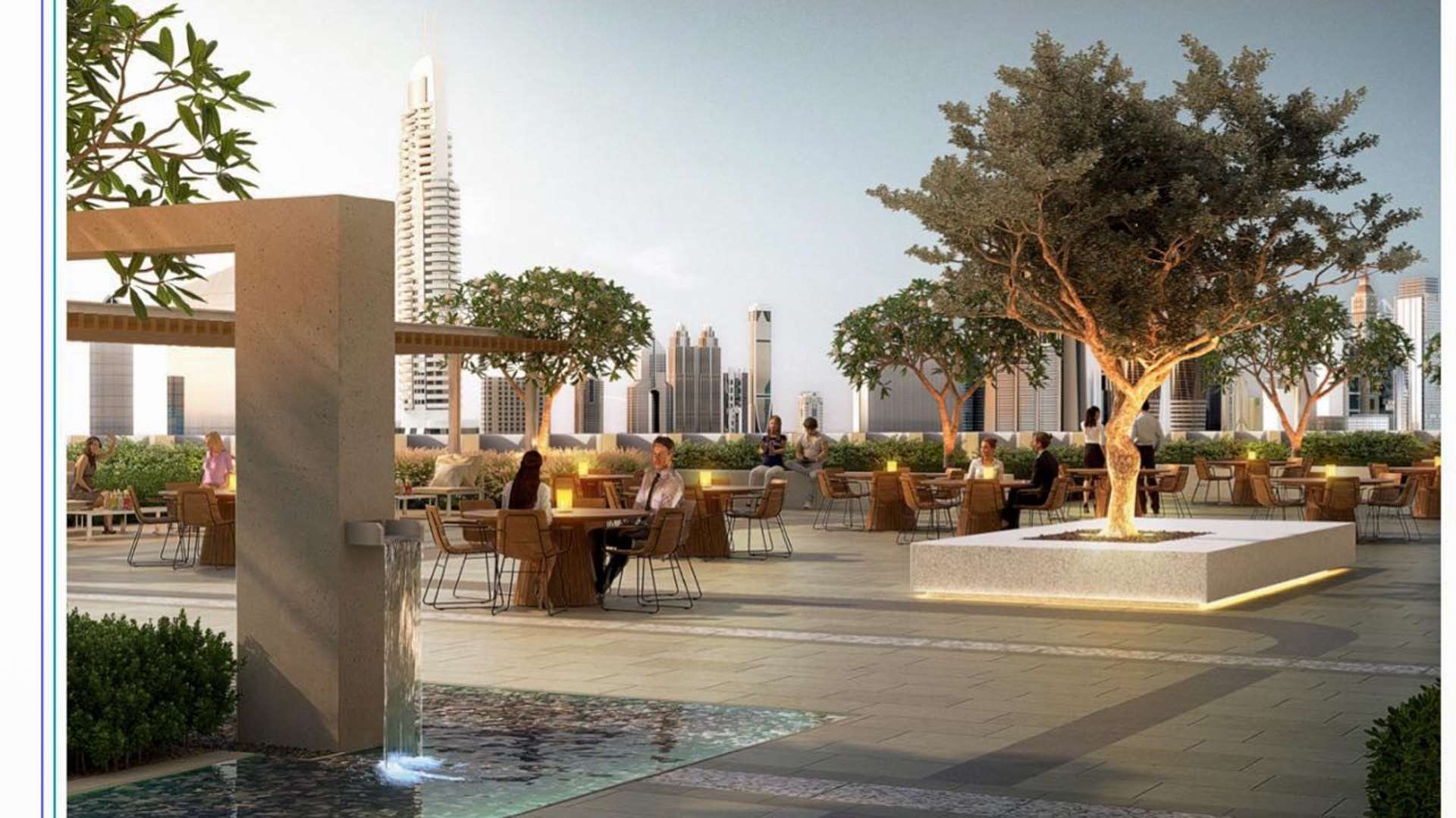 Studio apartment balcony view at Vida Residence Dubai Mall, Downtown Dubai skyline