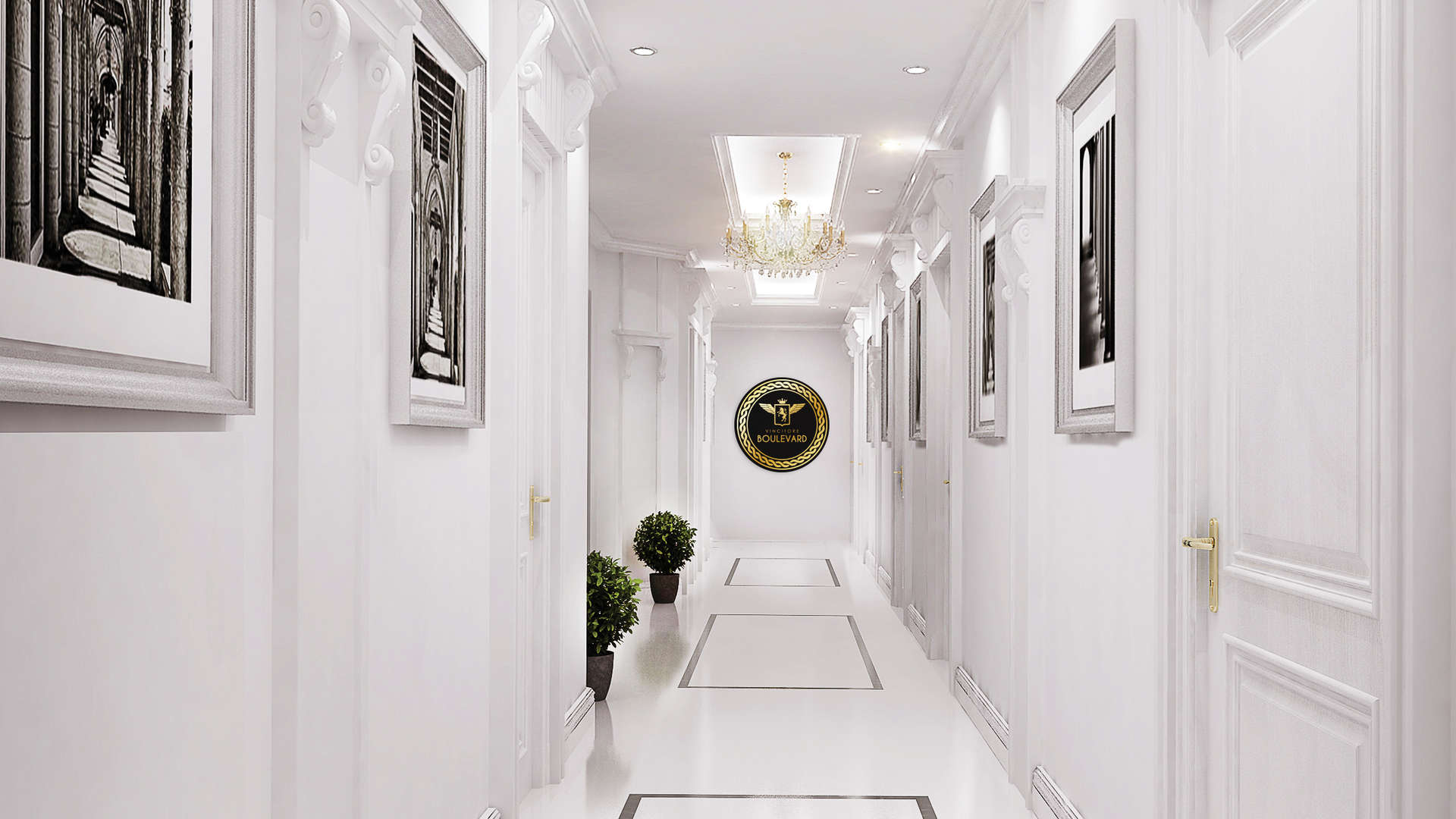 Luxury facade of Vincitore Boulevard apartments, Arjan, Dubailand, for sale