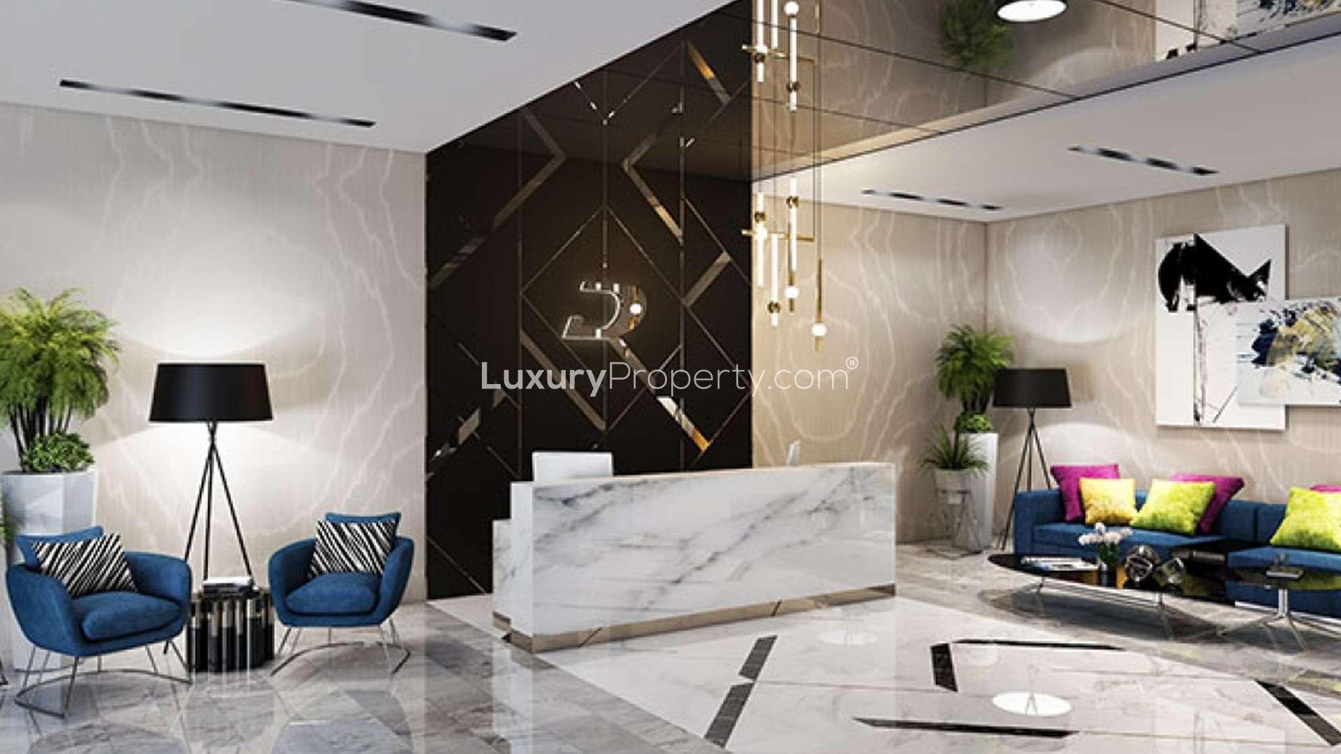 Luxurious lobby area in Zada Residences, Business Bay apartment for sale