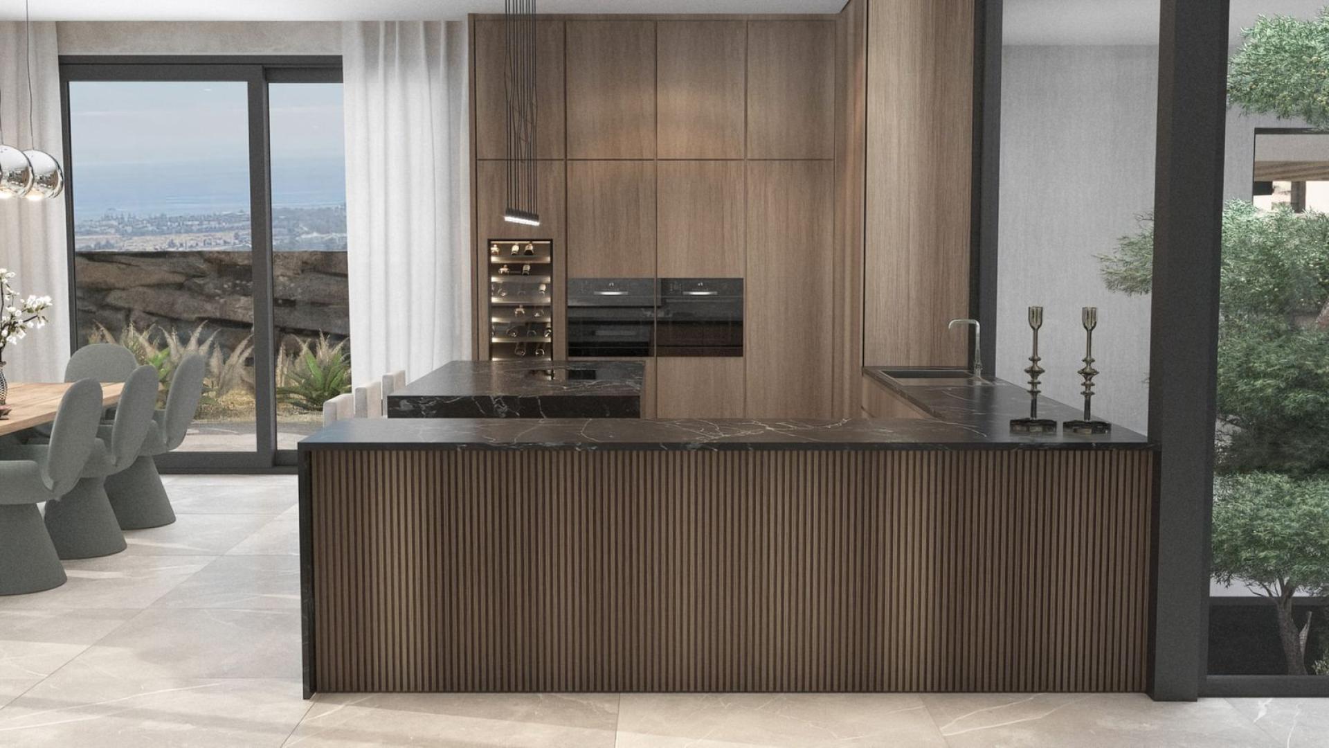 Architect-designed six-bedroom villa with sea views and outdoor entertaining space in El Madroñal, Málaga