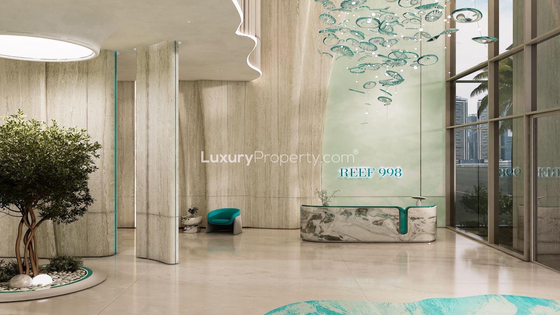 Reef 998 at DLRC sunken balcony apartments for sale Dubai