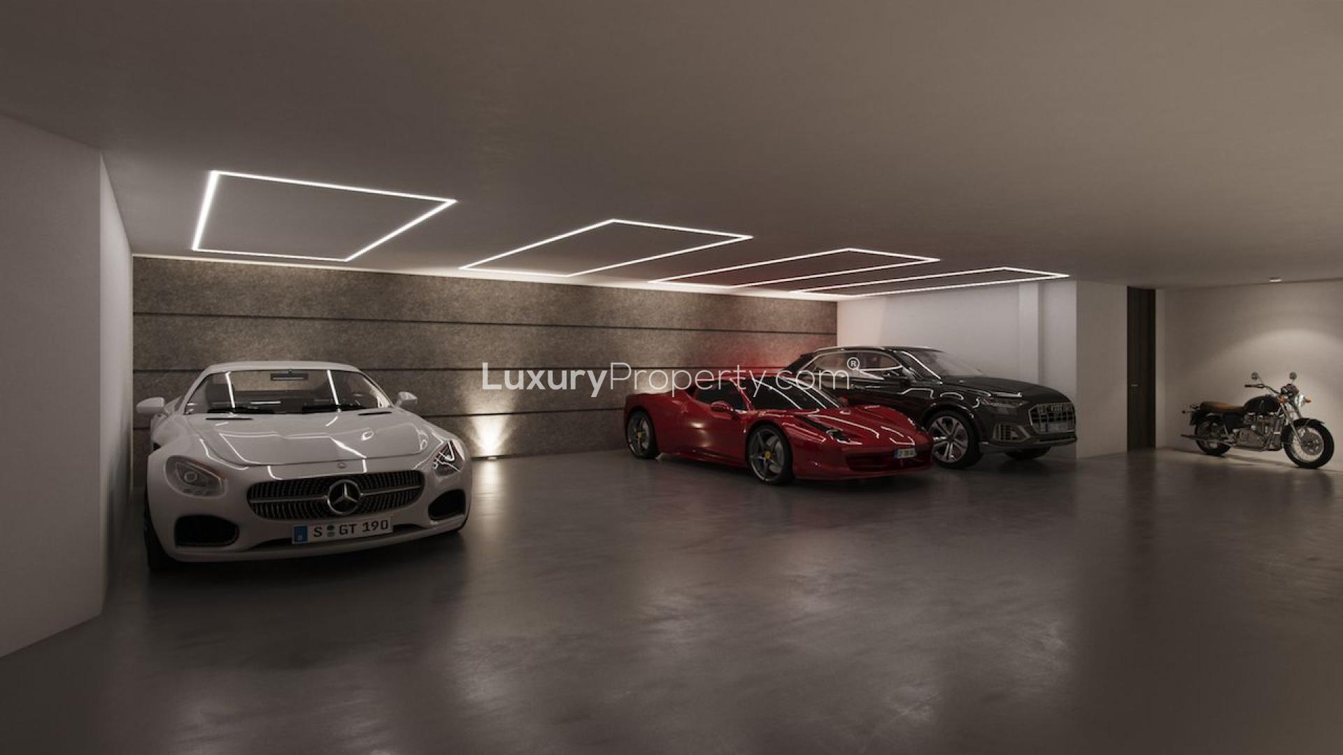 Construction site with excavator in Marbella, Málaga, potential luxury villa development location