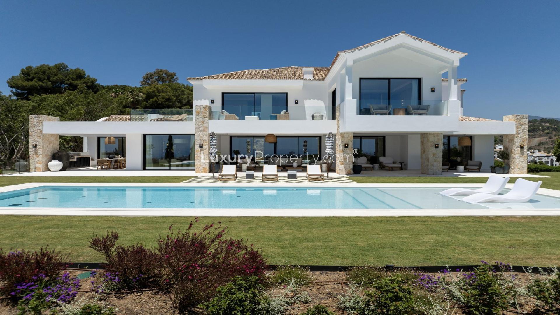 Elegant Mediterranean-inspired villa with pool and scenic views in Benahavis, Malaga, Spain