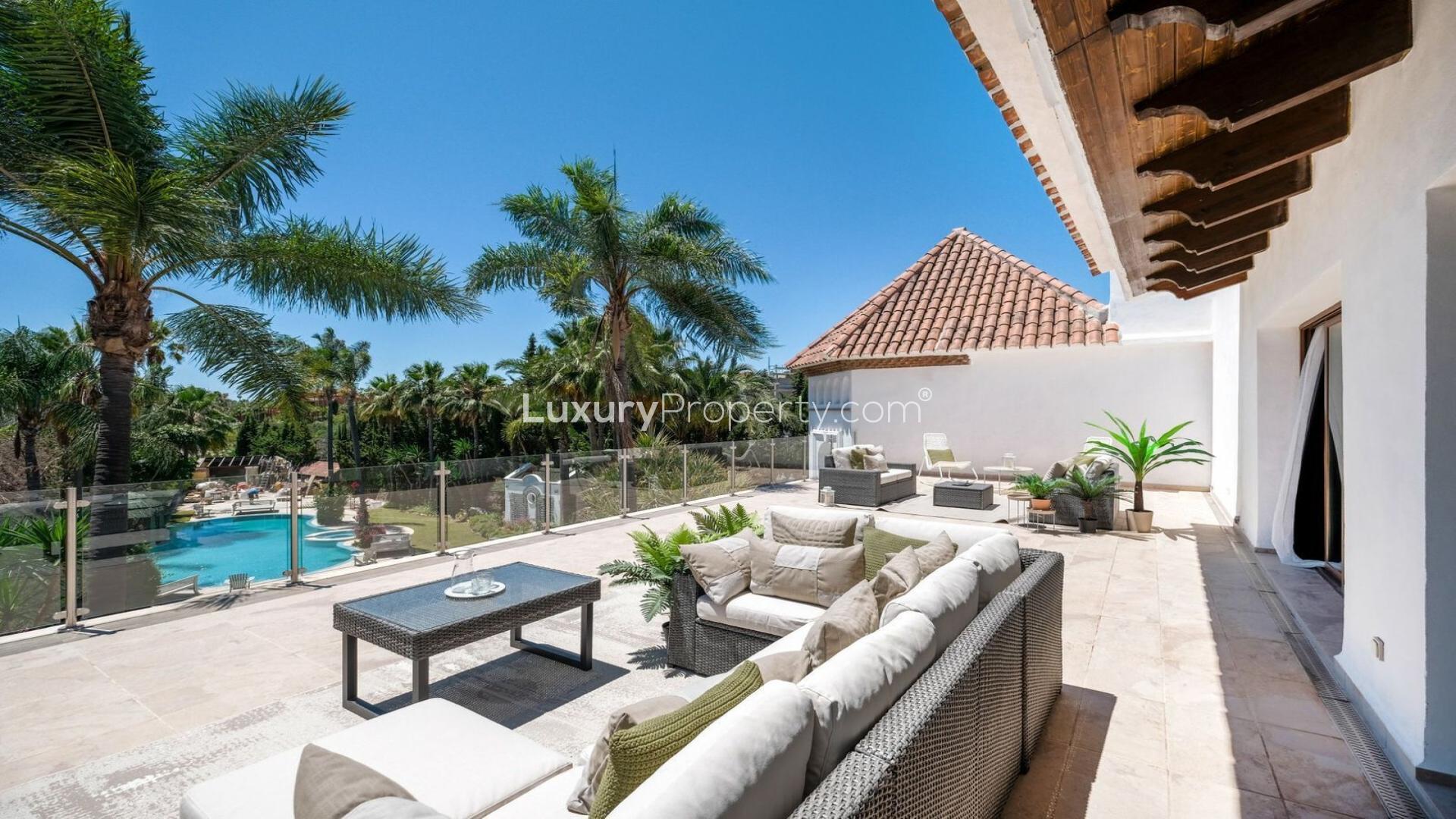 Luxury 10-bedroom villa exterior in Atalaya de Rio Verde, Nueva Andalucía