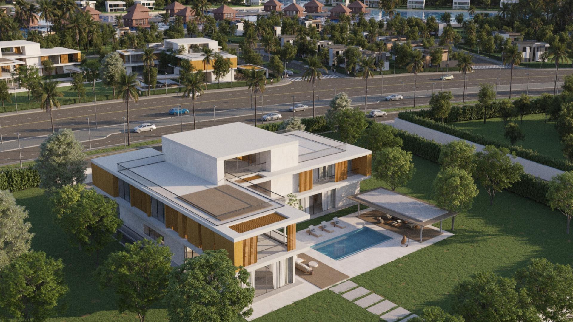 Entrance to Arabian Hills Estate, showcasing luxury villa plots for sale in prime location