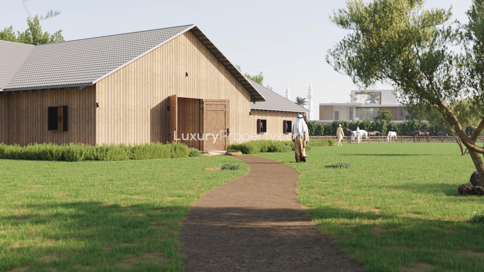 Luxurious beachfront mansion at Arabian Hills Estate, spacious plot with stunning ocean views