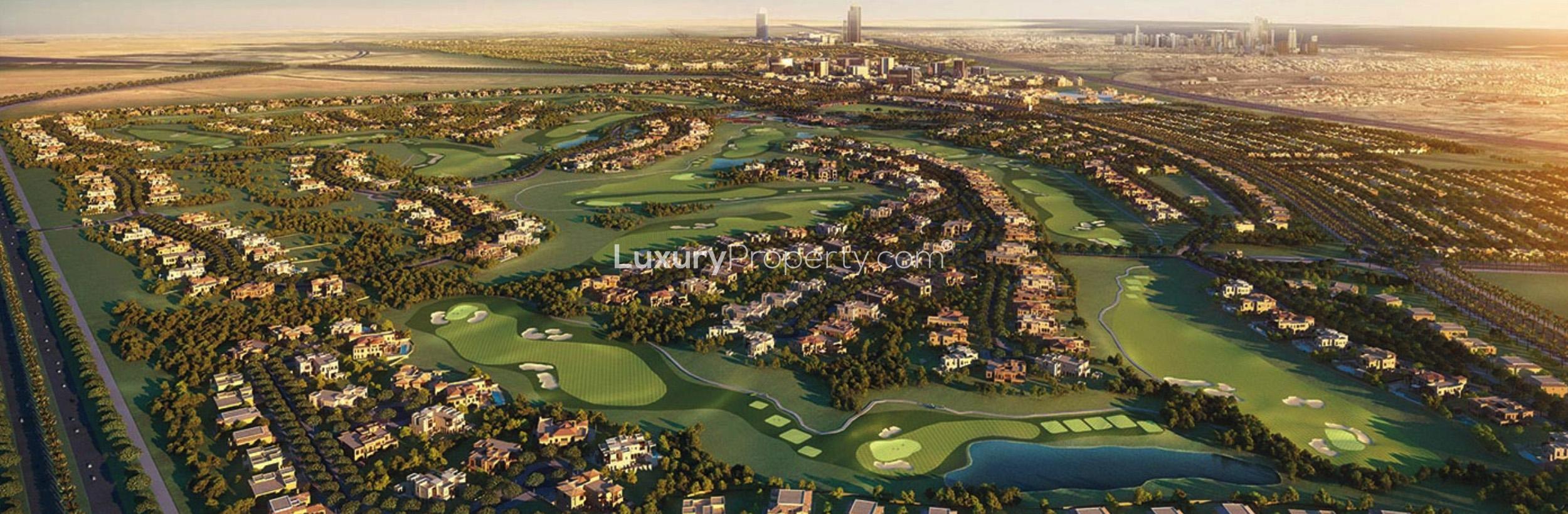 Ultramodern Dubai Hills Mansion with stunning skyline and golf course view for sale