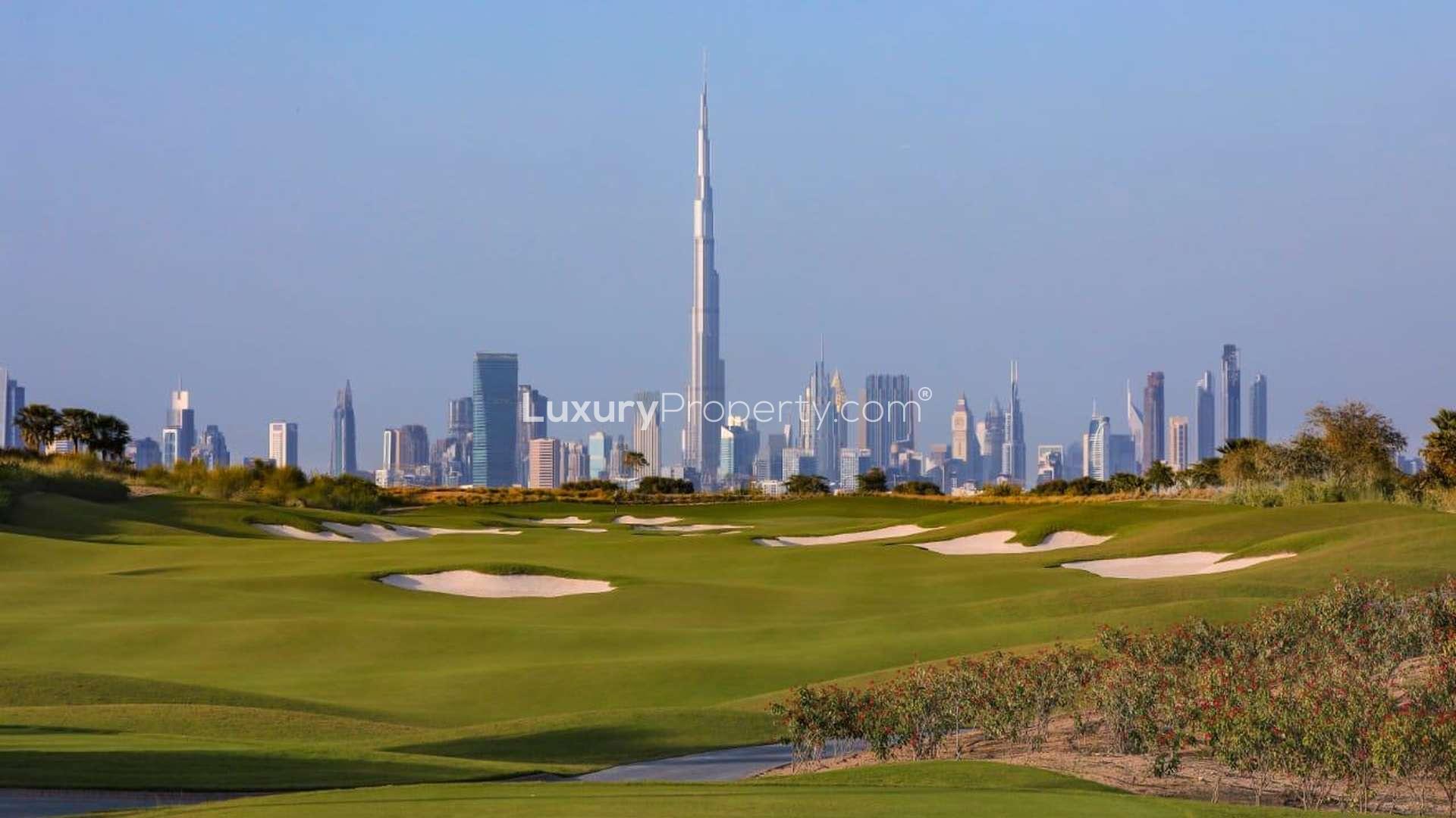 Dubai Hills Estate golf course view, Emerald Hills residential plot for sale