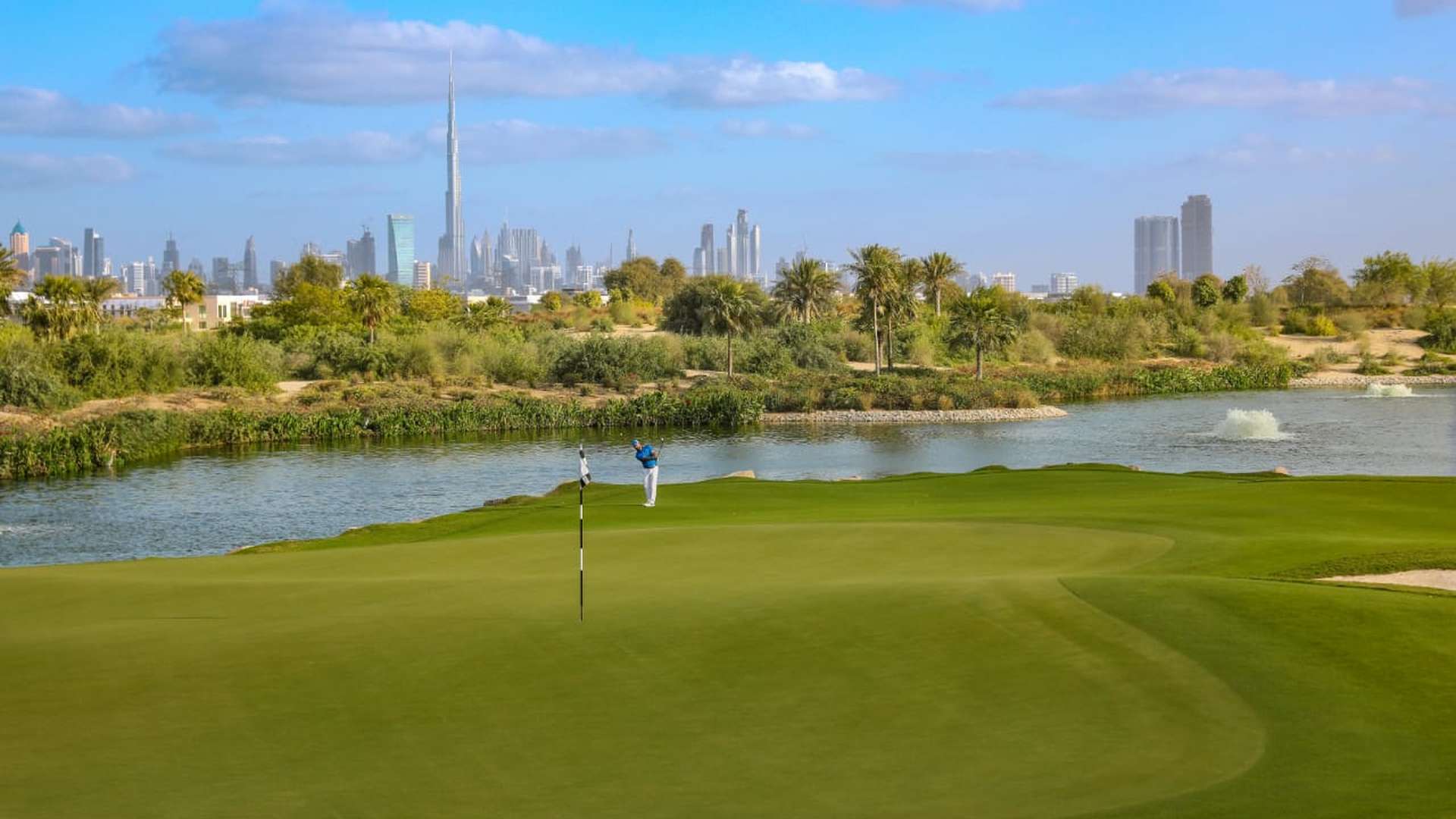 Incredible Dubai Hills Estate plot with scenic views of golf course and vibrant greenery