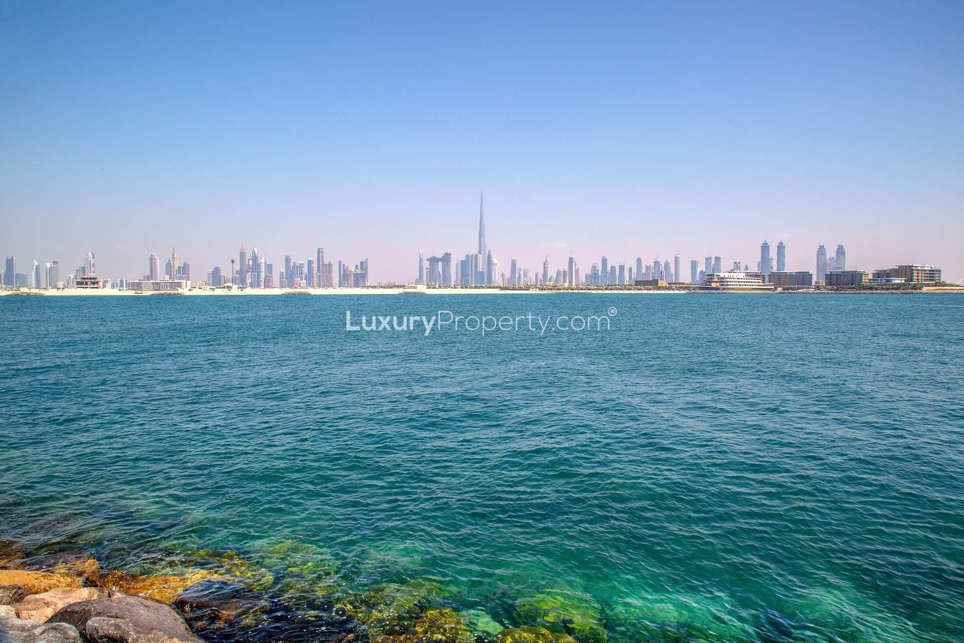 Ultra-luxury studio in Jumeirah Bay Island, Dubai, with stunning skyline and ocean views
