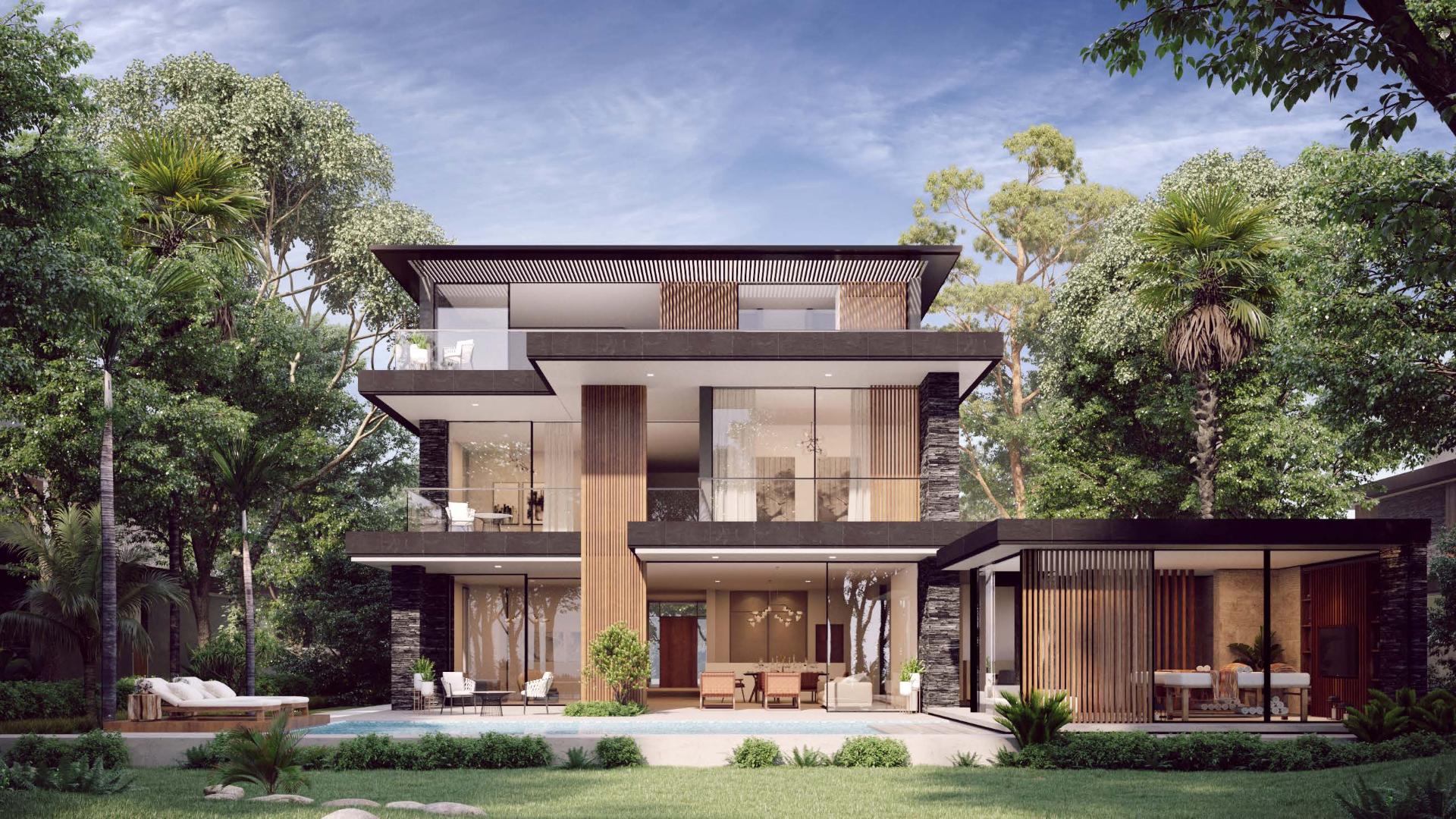 Villa for sale in Alaya, Tilal Al Ghaf, with modern design and private beach access