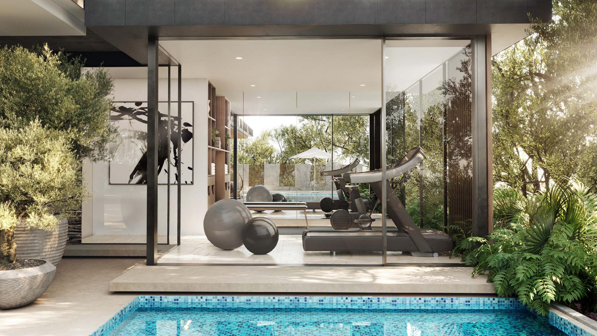 Luxurious villa with private beach, modern design, in Tilal Al Ghaf's Alaya community