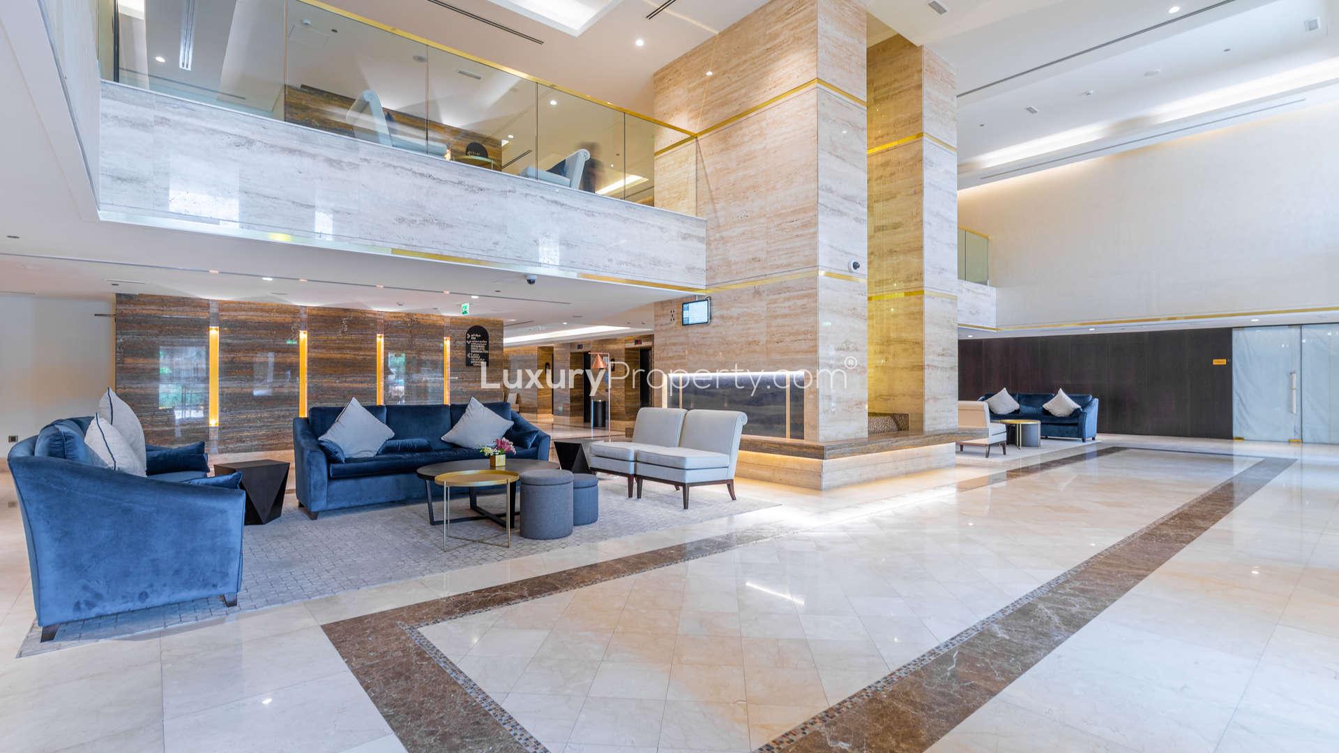 Spacious terrace with sea view at Balqis Residences, Palm Jumeirah villa for sale