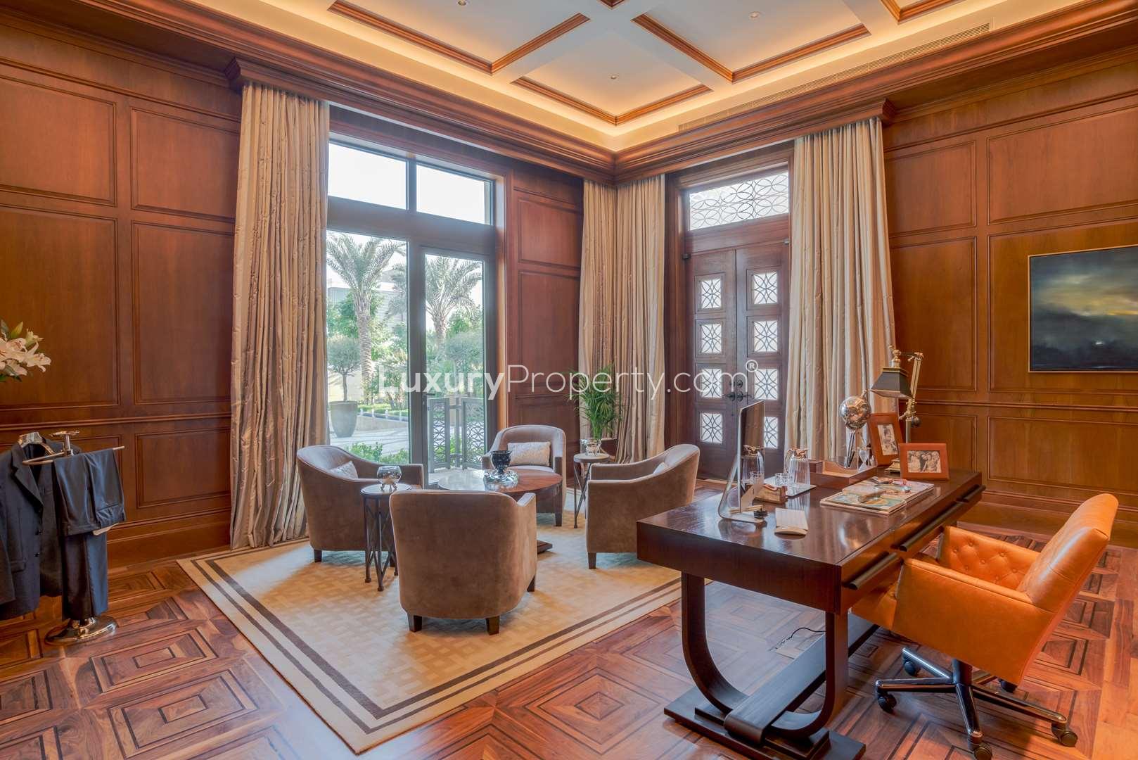 Luxurious entrance with elegant staircase in Dubai Hills Mansions villa for sale