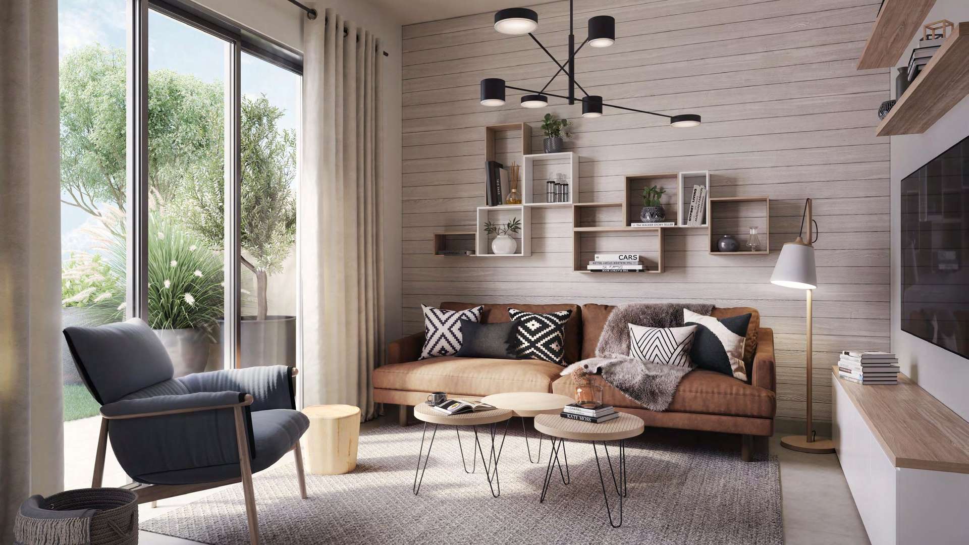 Modern Expo Golf Villas Phase 4 exterior in Emaar South, Dubai South community