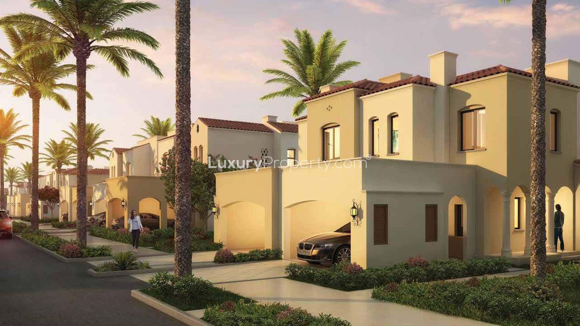 Luxurious interior of Serena villa studio for sale, featuring elegant dining and living area